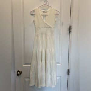 White Knit Midi Dress